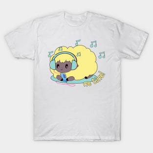 cute yellow sheep listening to music T-Shirt